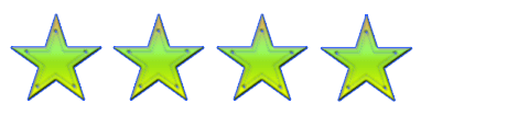 Positive Kundenbewertung mit 4 Sternen, maximale Punktzahl